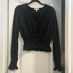 Black long sleeve top